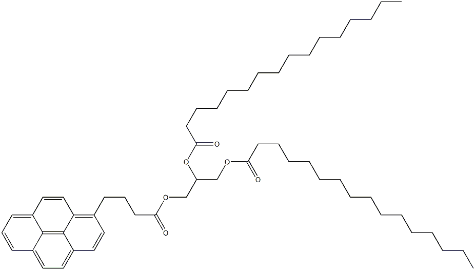 1(3)-pyrenebutanoyl-2,3(1,2)-dipalmitoyl-sn-glycerol Structural