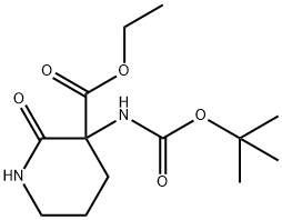 rac 3-Bocamino-2-oxo-piperidine-3-carboxylic acid ethyl ester Structural