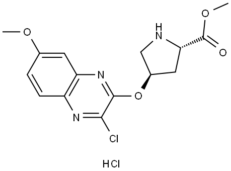 L-Proline, 4-[(3-chloro-7-Methoxy-2-quinoxalinyl)oxy]-, Methyl ester, (hydrochloride)(1:1),(4R)- Structural
