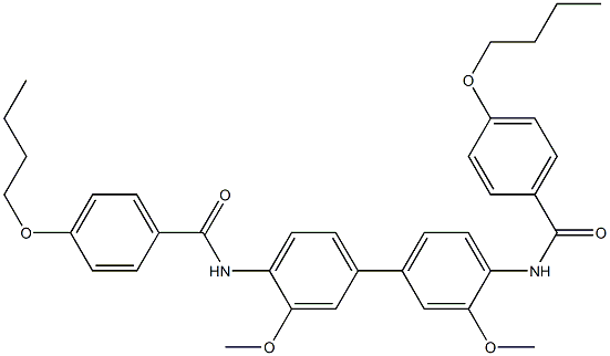 N,N-(3,3-dimethoxy-[1,1-biphenyl]-4,4-diyl)bis(4-butoxybenzamide) Structural