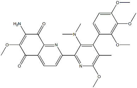 di-2',8'-O-di-5',5'-N,N-methylstreptonigrone Structural