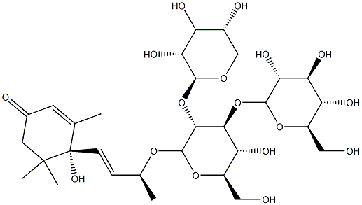 Vomifoliol-glu-xyl-glu Structural