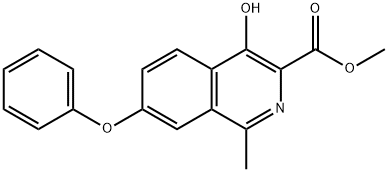 4-Hydroxy-1-methyl-7-phenoxy-3-isoquinolinecarboxylic acid methyl ester Structural
