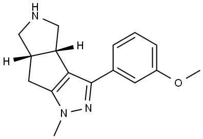 Rel-(3Bs,6As)-3-(3-Methoxyphenyl)-1-Methyl-3B,4,5,6,6A,7-Hexahydro-1H-Pyrrolo[3',4':3,4]Cyclopenta[1,2-C]Pyrazole Structural