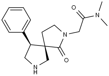 Rel-N,N-Dimethyl-2-((5S,9S)-1-Oxo-9-Phenyl-2,7-Diazaspiro[4.4]Nonan-2-Yl)Acetamide Structural