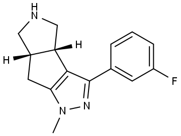 Rel-(3Bs,6As)-3-(3-Fluorophenyl)-1-Methyl-3B,4,5,6,6A,7-Hexahydro-1H-Pyrrolo[3',4':3,4]Cyclopenta[1,2-C]Pyrazole Structural