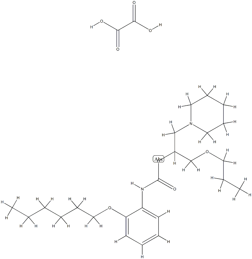 oxalic acid, [1-(1-piperidyl)-3-propoxy-propan-2-yl] N-(2-hexoxyphenyl )carbamate Structural