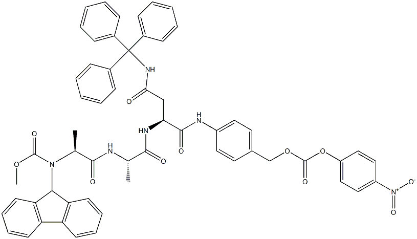Fmoc-Ala-Ala-Asn(Trt)-PAB-PNP Structural