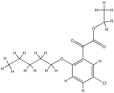 Ethyl 3-chloro-6-n-pentoxybenzoylformate Structural
