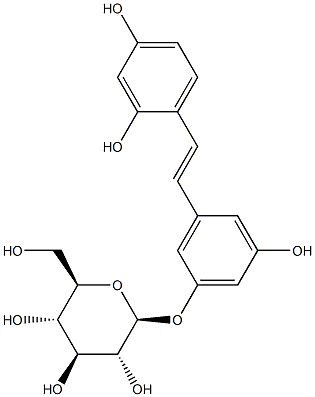 Oxyresveratrol 3'-O-β-D-glucopyranoside Structural