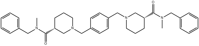 alpha,alpha'-bis(3-(N-benzyl-N-methylcarbamoyl)piperidinol)-4-xylene Structural