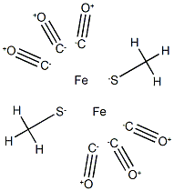 hexacarbonylbis[mu-(methanethiolato)]diiron Structural
