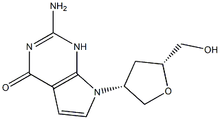 carbocyclic 3'-oxa-2',3'-dideoxy-7-deazaguanosine