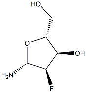 beta-D-Ribofuranosylamine, 2-deoxy-2-fluoro- (9CI) Structural