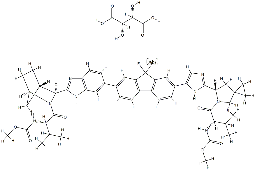 Ledipasvir (D-tartrate) Structural