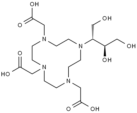 rel-10-[(1R,2S)-2,3-Dihydroxy-1-(hydroxyMethyl)propyl]-1,4,7,10-tetraazacyclododecane-1,4,7-triacetic Acid Structural