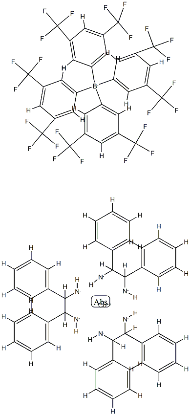 lambda-Tris[(1S,2S)-1,2-diphenyl-1,2-ethanediamine]cobalt(III) chloride tetrakis[3,5-bis(trifluoromethyl)phenyl]borate dihydrate SKJ-1 Structural