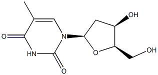 1-(2'-deoxy-beta-threopentofuranosyl)thymine Structural