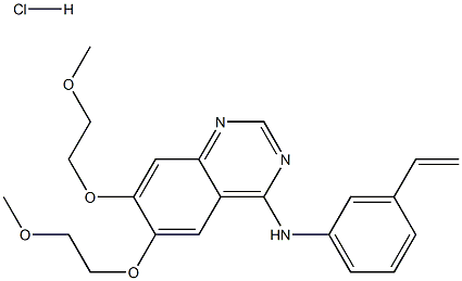 4-Quinazolinamine,N-(3-ethenylphenyl)-6,7-bis(2-methoxyethoxy)-,hydrochloride(1:1) Structural