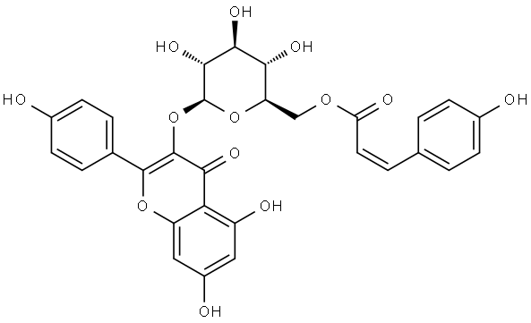 Kaempferol-3-O-(6''-O-cis-coumaryl)glucoside Structural