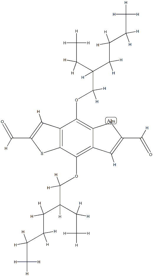 4,8-bis((2-ethylhexyl)oxy)benzo[1,2-b:4,5-b']dithiophene-2,6-dicarbaldehyde Structural