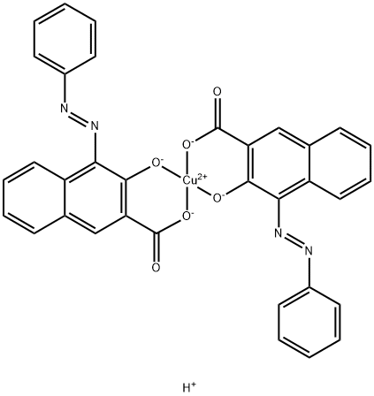 dihydrogen bis[3-hydroxy-4-(phenylazo)naphthalene-2-carboxylato(2-)]cuprate(2-)  Structural