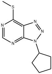 v-Triazolo[4,5-d]pyrimidine, (3H), 3-cyclopentyl-7-metylthio- Structural