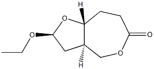Furo[3,2-c]oxepin-6(4H)-one,2-ethoxyhexahydro-,(2alpha,3abta,8aalpha)-(9CI) Structural