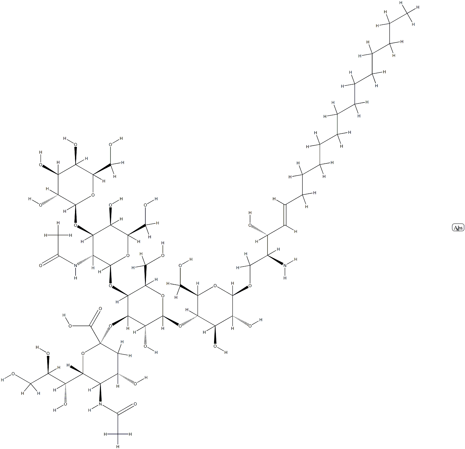 LYSO-GANGLIOSIDE GM1, BOVINE Structural