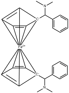 1,1'-Bis((R)-(dimethylamino)(phenyl)methyl)ferrocene Structural