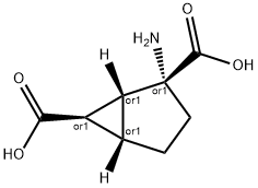 Bicyclo[3.1.0]hexane-2,6-dicarboxylic acid, 2-amino-, (1R,2R,5S,6R)-rel- (9CI) Structural