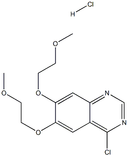Quinazoline,4-chloro-6,7-bis(2-methoxyethoxy)-,hydrochloride(1:1) Structural