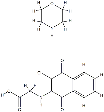 Glycine, N-(3-chloro-1,4-dihydro-1,4-dioxo-2-naphthalenyl)-, compd. wi th morpholine (1:1) Structural