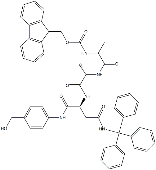 Fmoc-Ala-Ala-Asn(Trt)-PAB Structural
