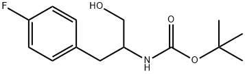 tert-butyl 3-(4-fluorophenyl)-1-hydroxypropan-2-ylcarbamate Structural