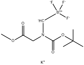Potassium ((tert-butoxycarbonyl(2-methoxy-2-oxoethyl)amino)methyl)trifluoroborate Structural