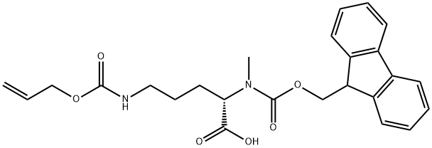 (9H-Fluoren-9-yl)MethOxy]Carbonyl N-Me-Orn(Alloc)-OH Structural