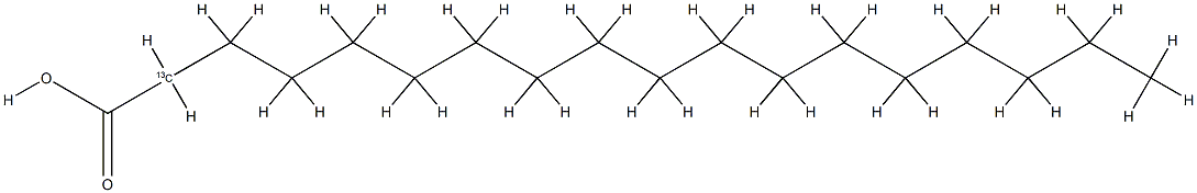 Octadecanoic-2-13C  acid Structural