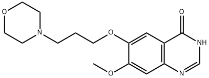 7-Methoxy-6-(3-morpholin-4-ylpropoxy)quinazolin-4(3H)-one Structural