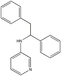 N-(1,2-diphenylethyl)pyridin-3-amine Structural