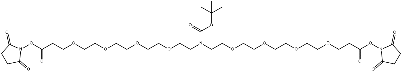 N-Boc-N-bis(PEG4-NHS ester) Structural