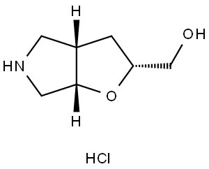 rac-(2R,3aS,6aS)-hexahydro-2H-furo[2,3-c]pyrrol-2-ylmethanol hydrochloride Structural