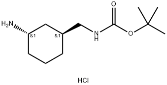 tert-butyl rac-{[(1R,3R)-3-aminocyclohexyl]methyl}carbamate hydrochloride Structural