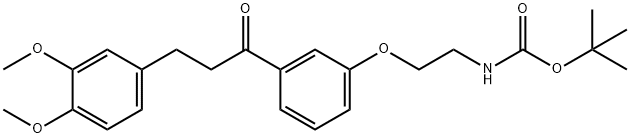 tert-butyl 2-{3-[3-(3,4-dimethoxyphenyl)propane]phenoxy}ethylcarbamate Structural