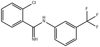 o-Chloro-N-(α,α,α-trifluoro-m-tolyl)benzamidine Structural