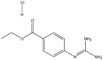 Benzoic acid,4-[(aminoiminomethyl)amino]-, ethyl ester, hydrochloride (1:1) Structural