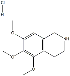 Isoquinoline,1,2,3,4-tetrahydro-5,6,7-trimethoxy-, hydrochloride (1:1) Structural