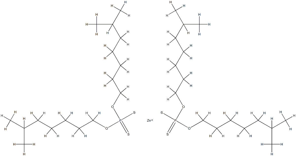 zinc bis(O,O-diisooctyl) bis(dithiophosphate) Structural