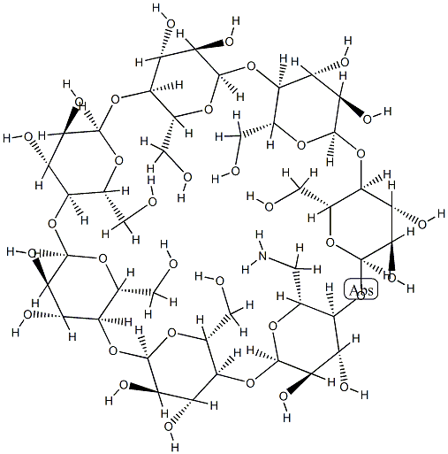 6-Monodeoxy-6-monoamino-beta-cyclodextrine Structural