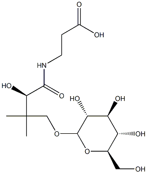 D-pantothenic acid 4'-O-beta-glucoside Structural